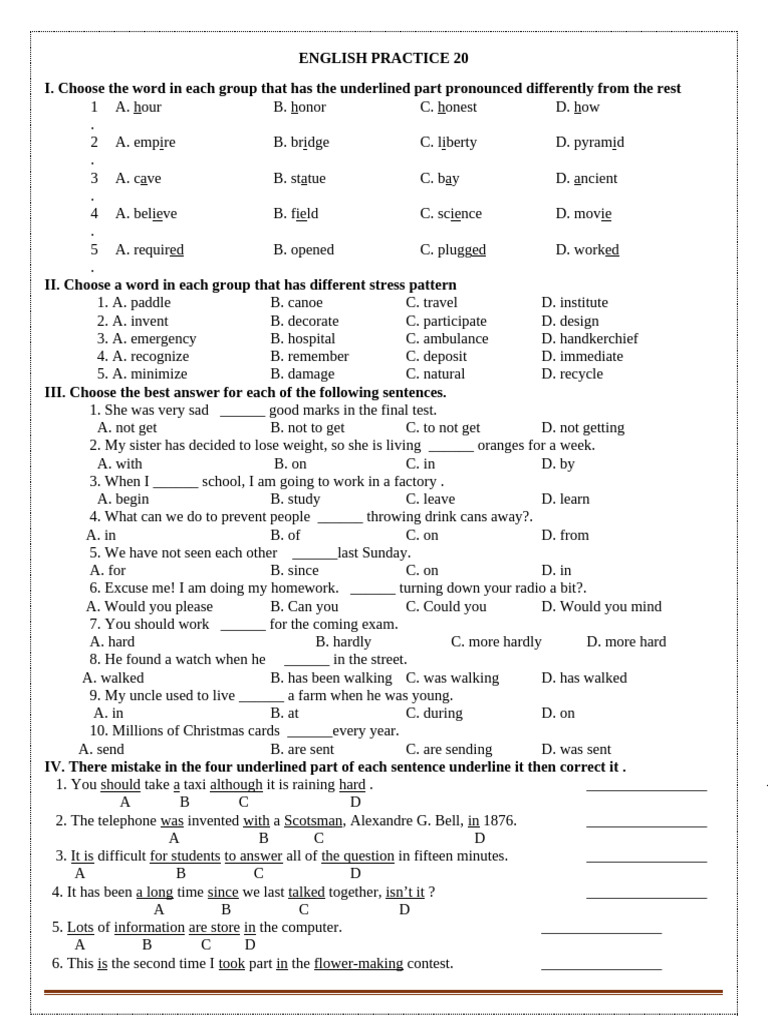 English Practice: Pronunciation and Grammar | PDF