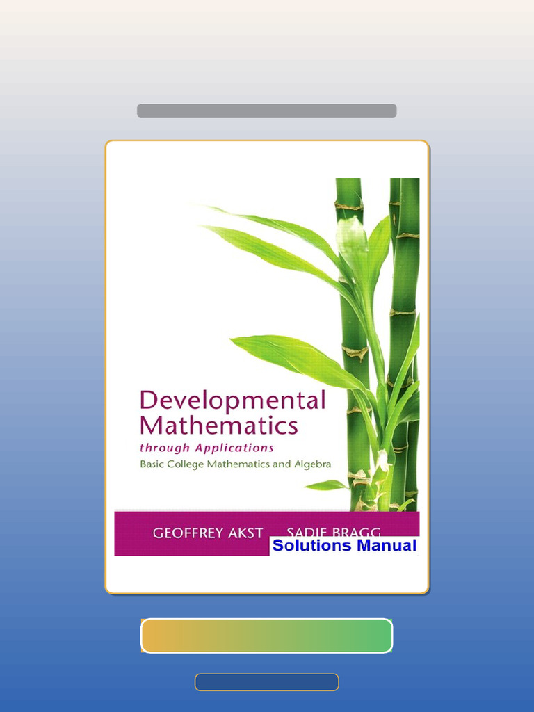 Developmental Mathematics Through Applications 1st Edition Akst Ebook ...