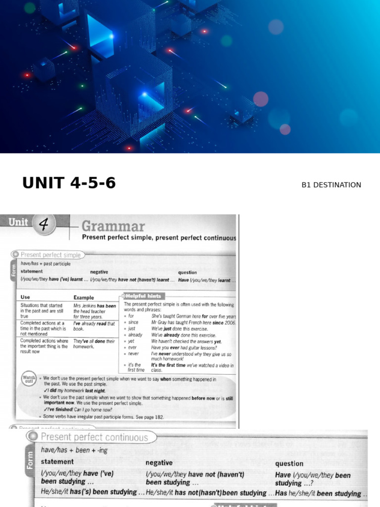 Unit 4-5-6 B1 Destinatiuon | PDF