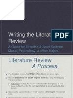 Writing A Literature Review in Psychology and Other Majors