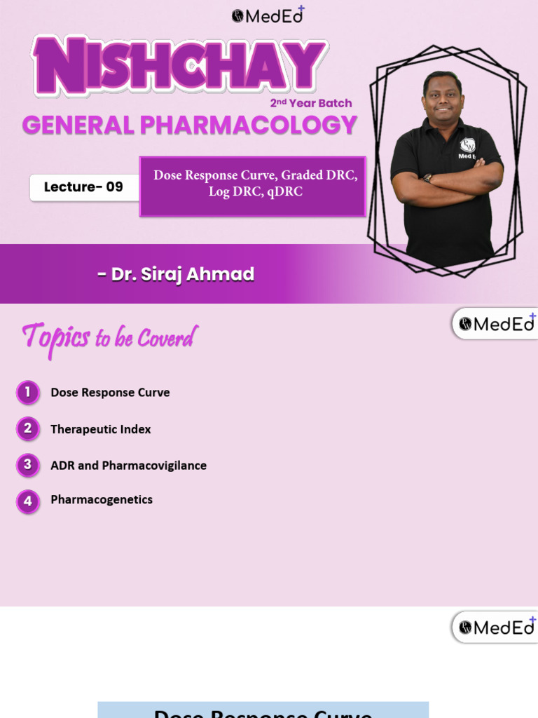 Dose Response Curve in Pharmacology | PDF | Pharmacology | Drugs