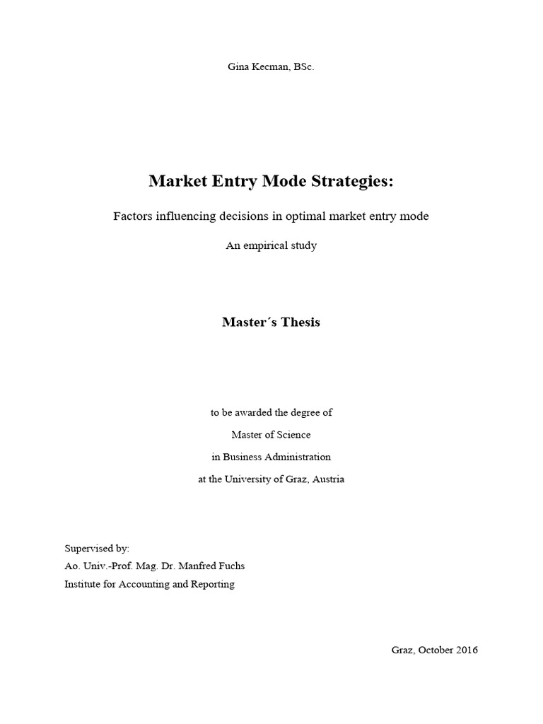 Market Entry Mode Strategies Explained | PDF | License | Franchising