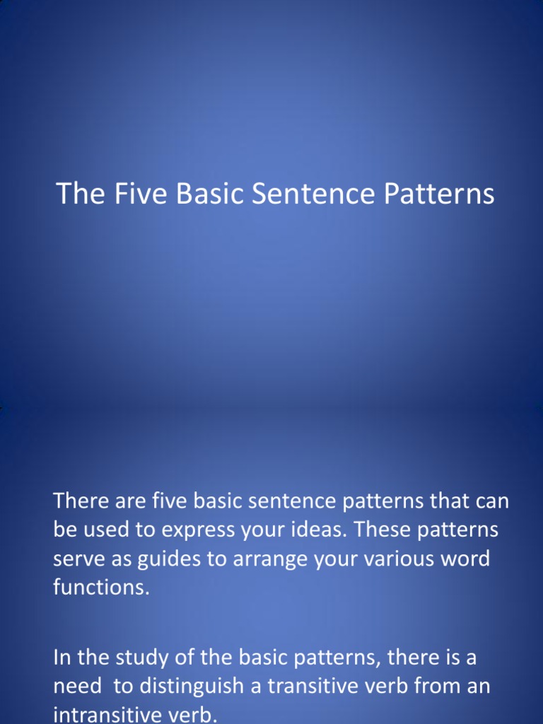 the-five-basic-sentence-patterns
