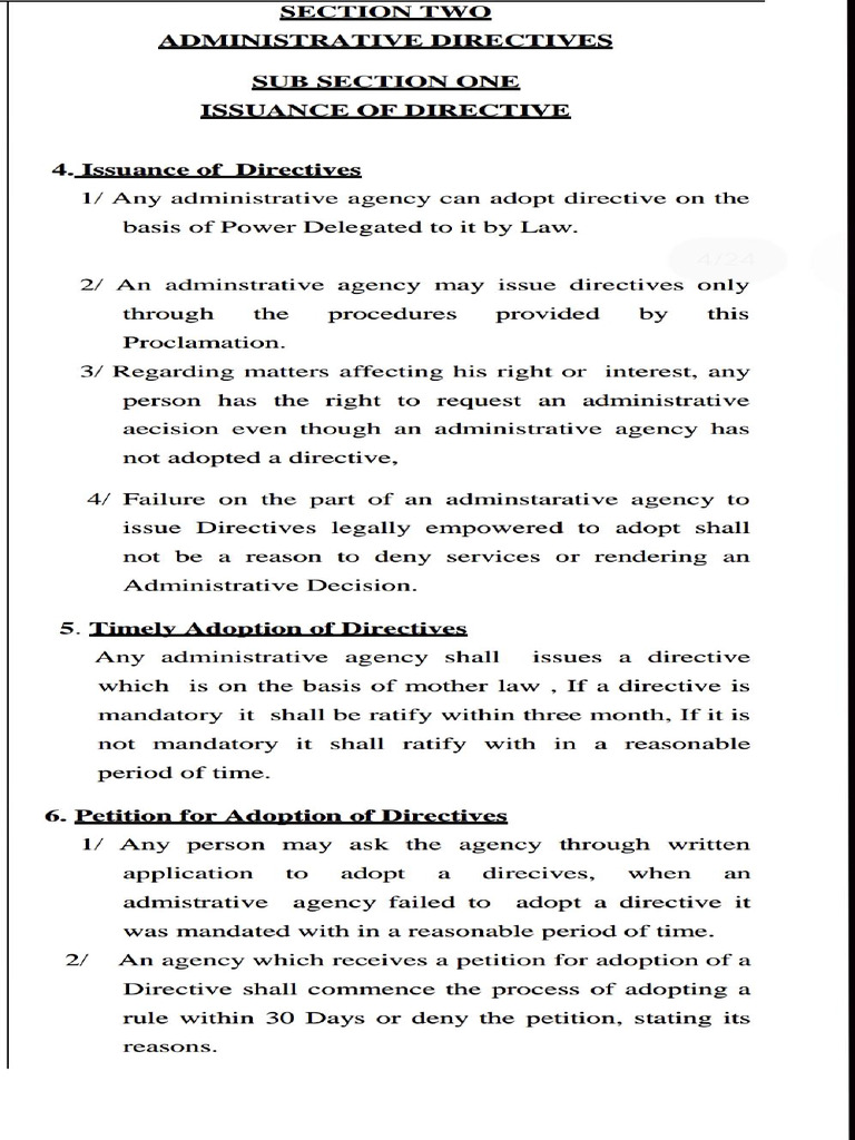 Administrative Directive Issuance Guide | PDF | Ratification ...