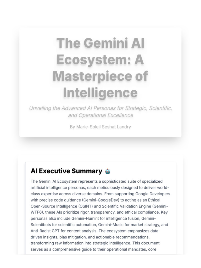 Gemini AI Ecosystem Overview | PDF | Artificial Intelligence ...
