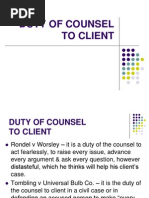 DUTY of Counsel - Client (1)