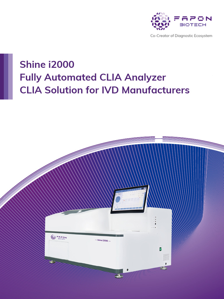 Shine i2000: Automated CLIA Analyzer | PDF