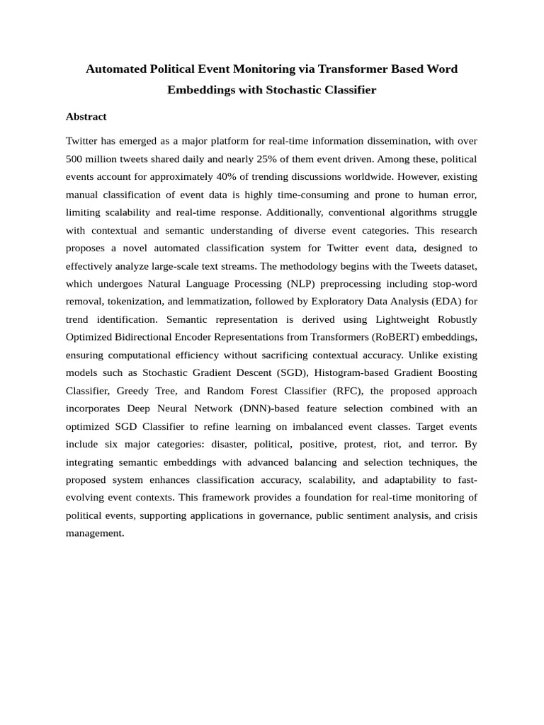 Automated Political Event Classification | PDF | Deep Learning ...