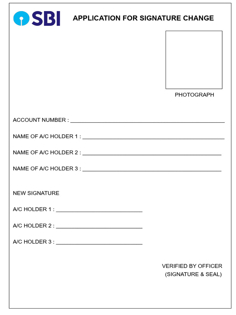Signature Change Application Form | PDF