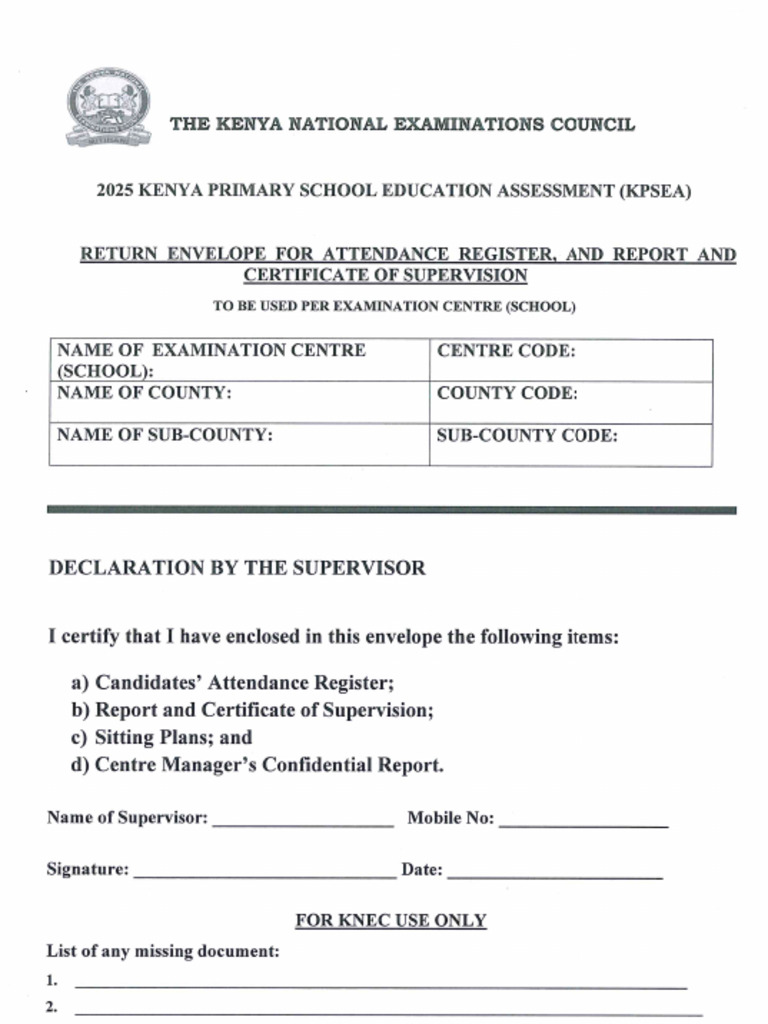 Kpsea Return Envelope | PDF