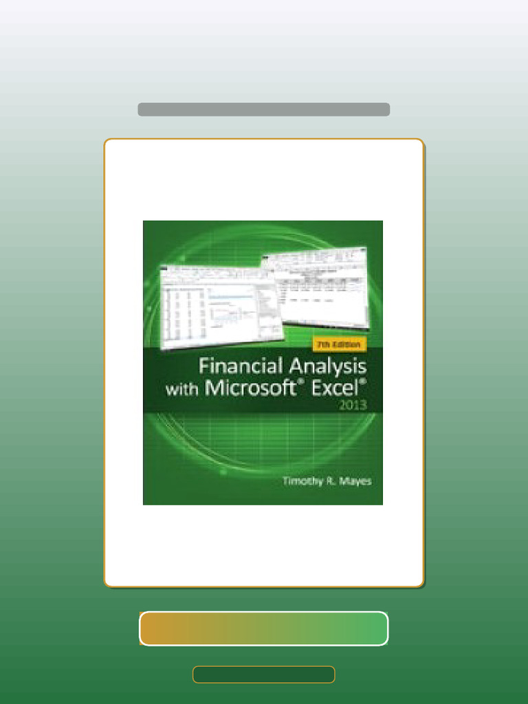 Test Bank for Financial Analysis With Microsoft Excel 7th Edition | PDF ...
