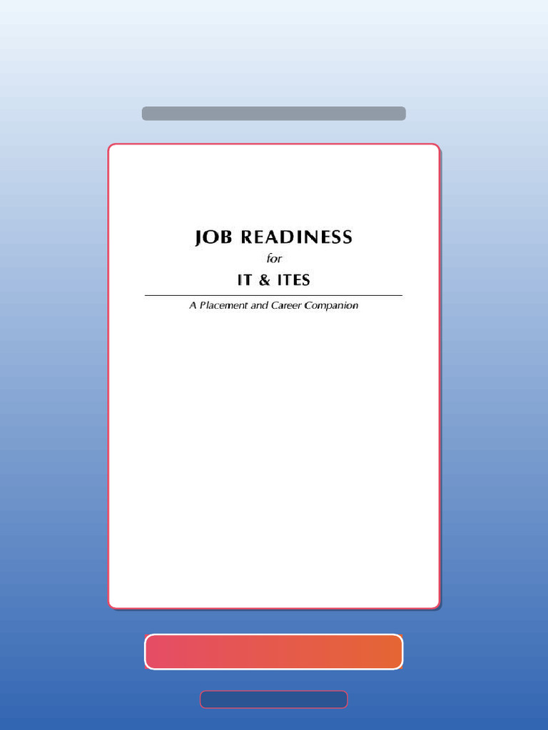 Test Bank of Job Readiness For It and Ites R Anand | PDF | Science ...