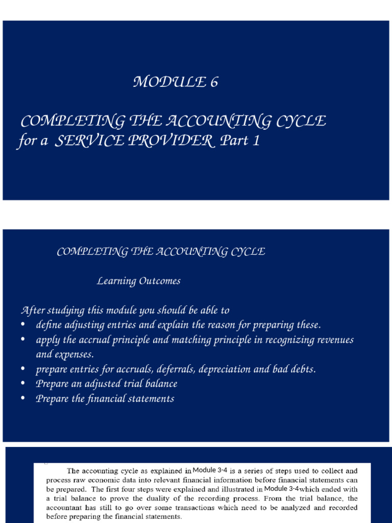 Completing the Accounting Cycle: Adjustments | PDF | Debits And Credits ...