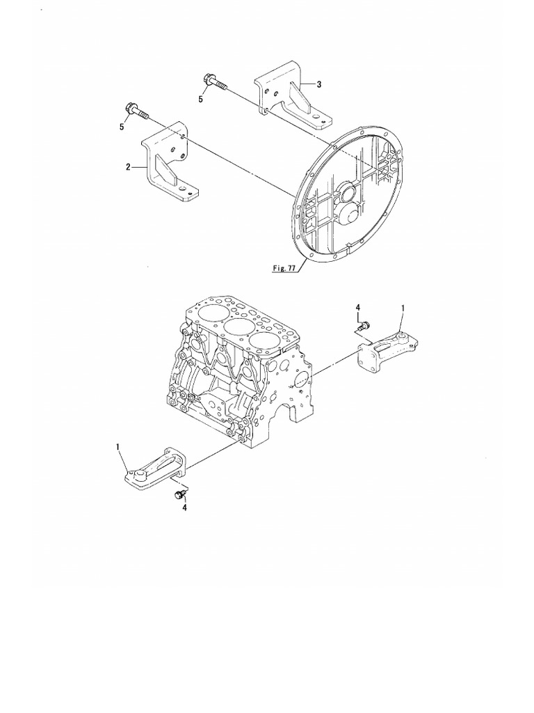Yanmar Shop - Fig 10. Engine Bracket Schematic | PDF