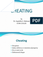 Cheating: by Dr. Aspalella A. Rahman Uum Colgis