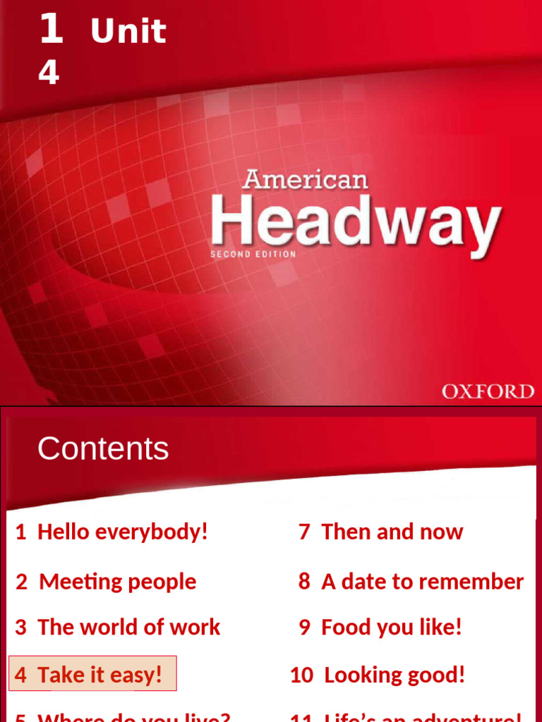American Headway 1: Unit 4 Overview | PDF