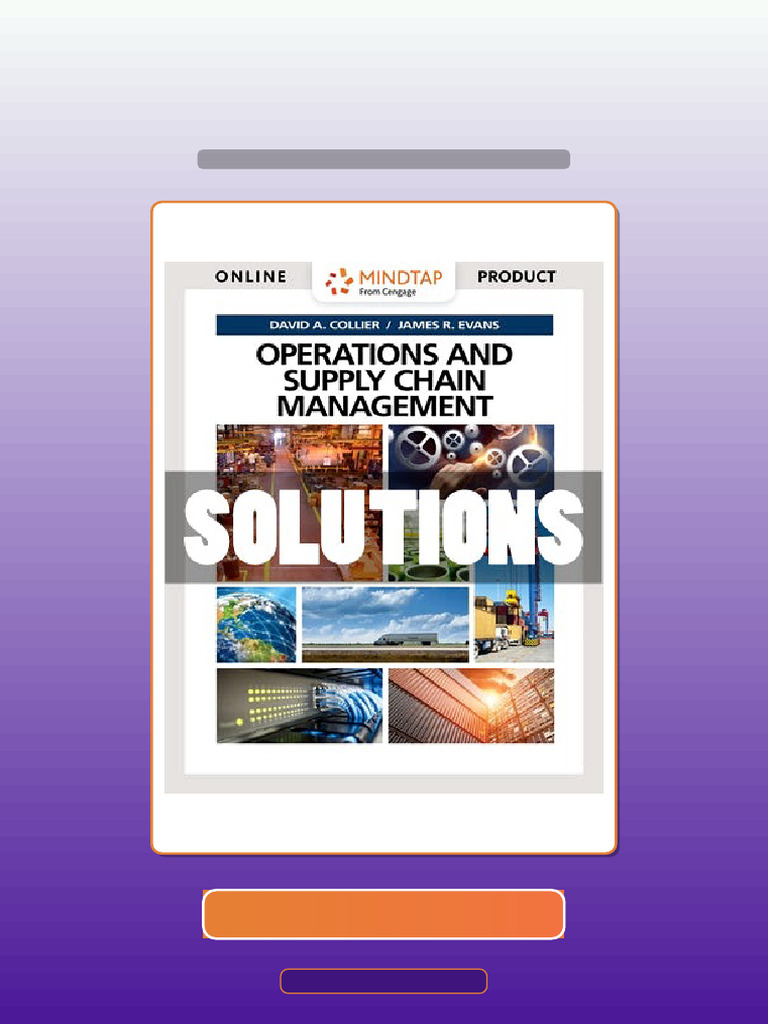 Operations and Supply Chain Management 1st Edition Collier Ebook and ...