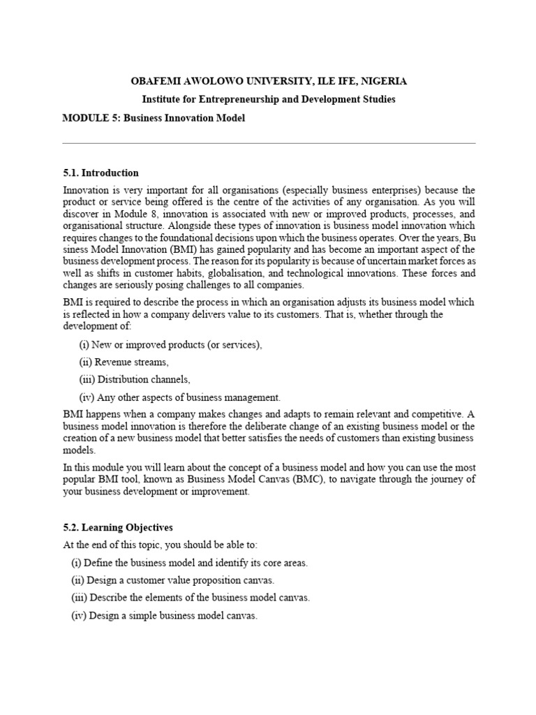 Business Model Innovation Overview | PDF | Business Model | Business