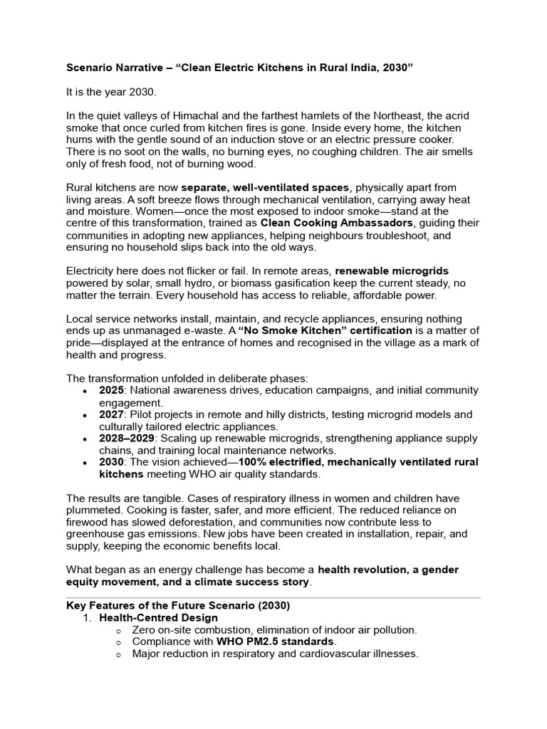 Scenario Narrative Indoor Air Pollution | PDF | Environmental Issues ...