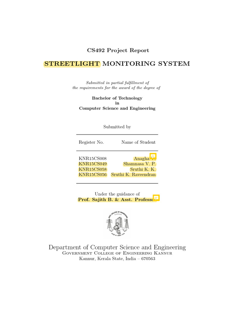 Automated Streetlight Control System | PDF