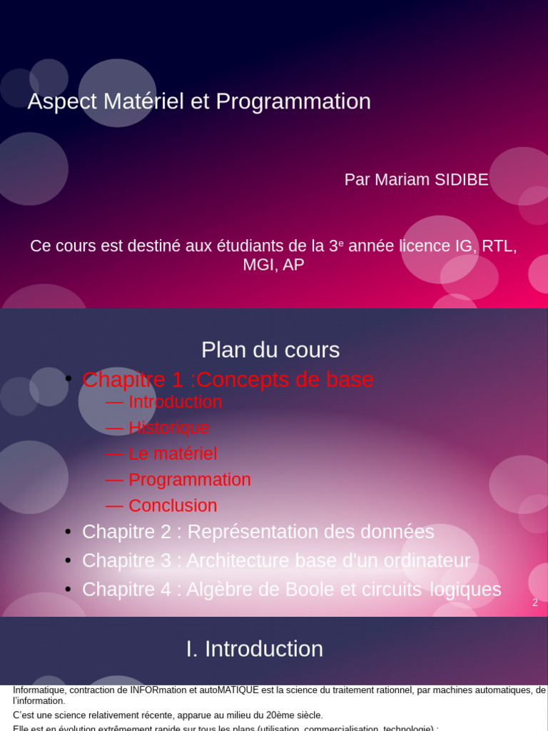 Matériel et Programmation Informatique | PDF | Langage de programmation ...