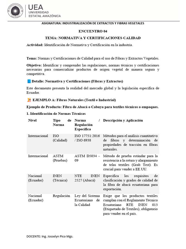 Normas y Certificaciones de Calidad Vegetal | PDF | Alimentos ...