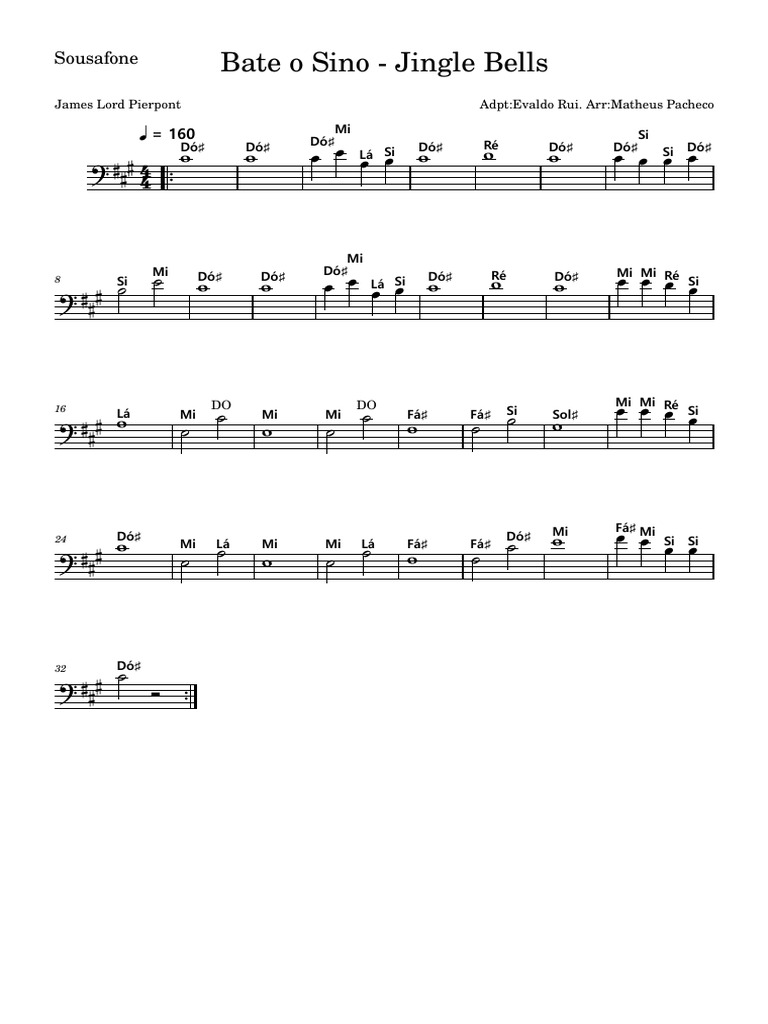 Jingle Bells para Sousafone | PDF