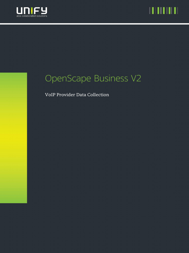OpenScape Business VoIP Data Guide V5.6 | PDF | Session Initiation ...