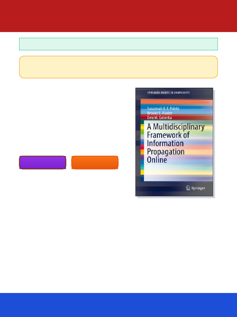 A Multidisciplinary Framework of Information Propagation Online ...