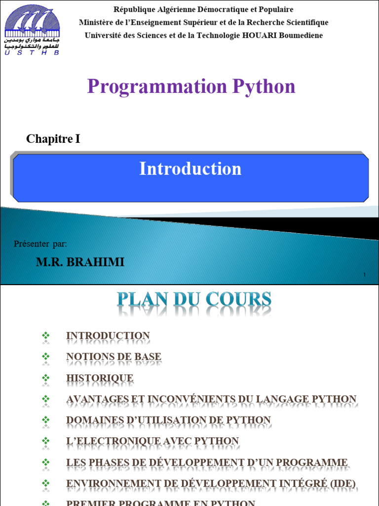 Introduction à la Programmation Python | PDF | Code source ...