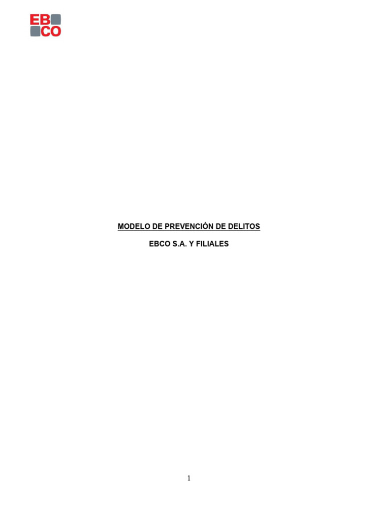 Modelo de Prevención de Delitos EBCO | PDF | Auditoría | Riesgo