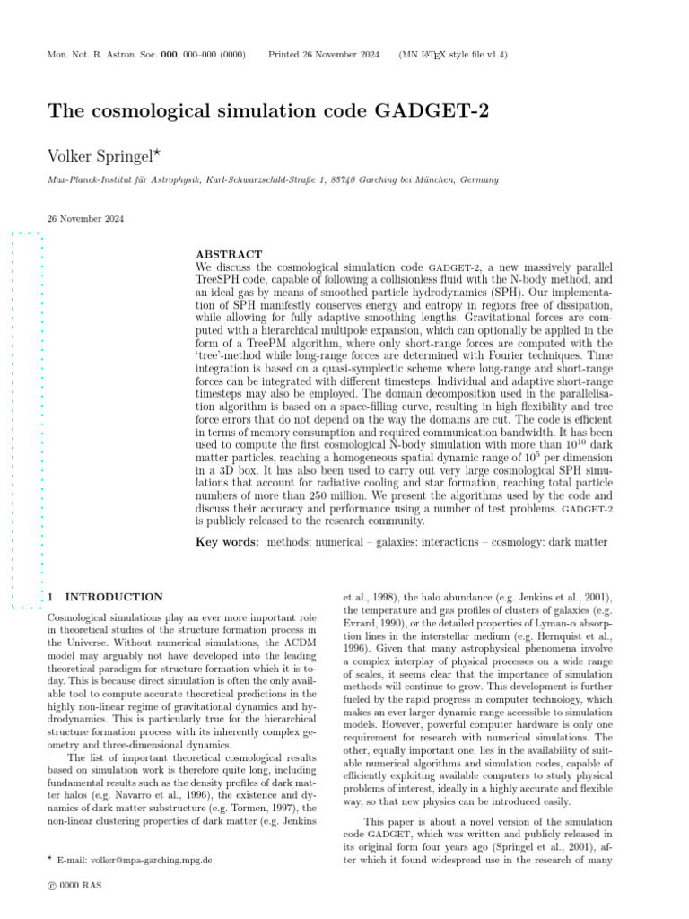 6 Springel | PDF | Physical Cosmology | Theoretical Physics