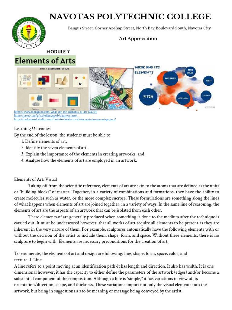 Understanding the Elements of Art | PDF | Color | Perspective (Graphical)