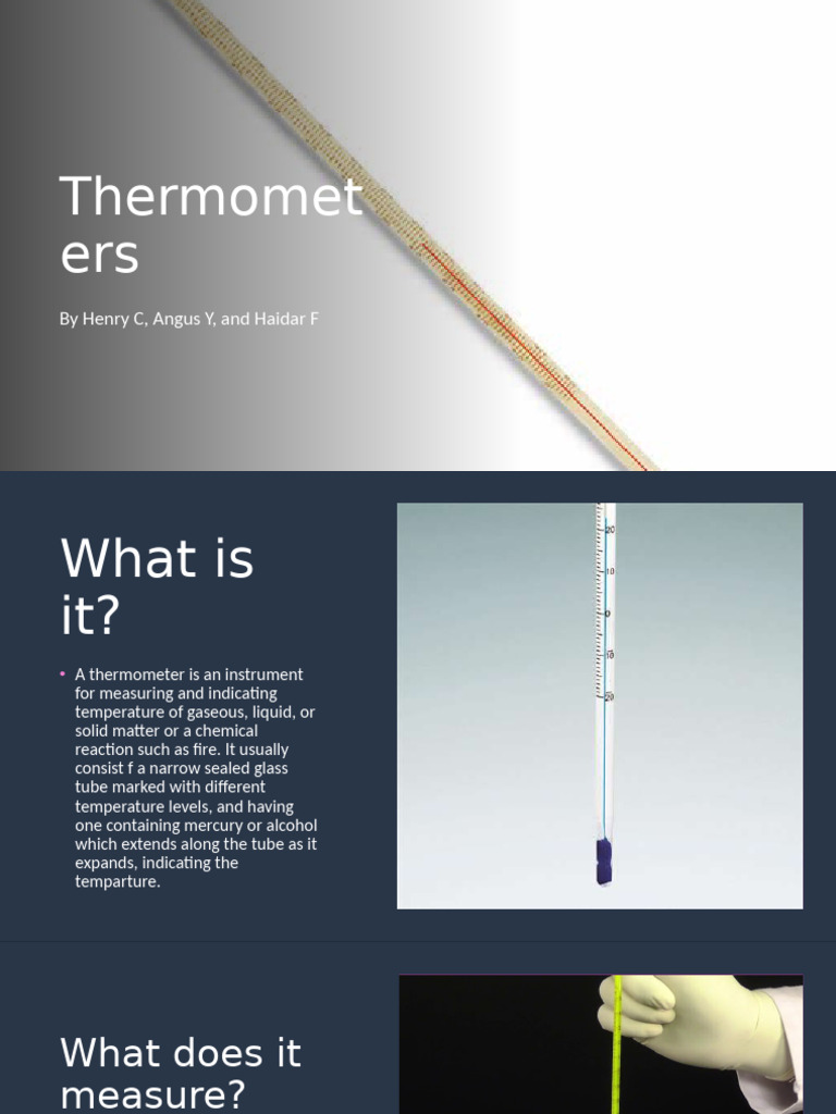 Understanding Thermometers and Their Uses | PDF