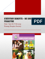 STATUTORY BENEFITS – WE SHOULD BE PROACTIVE_Dato'Seri Dr T Devaraj