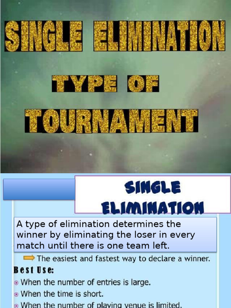 Single Elimination | PDF
