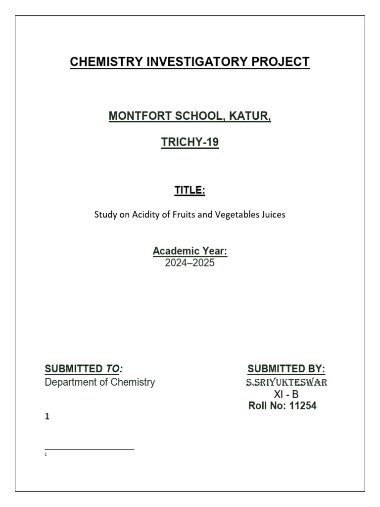 Acidity Analysis of Fruit and Vegetable Juices | PDF | Foods | Nutrients