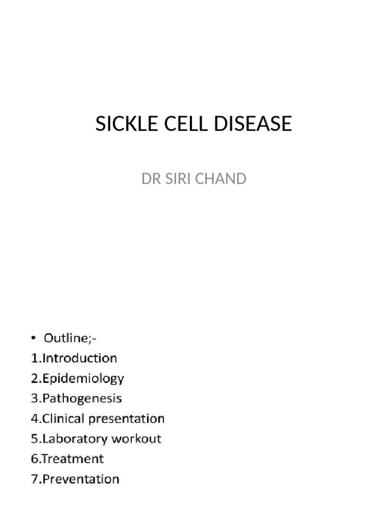 Sickle Cell Disease | PDF