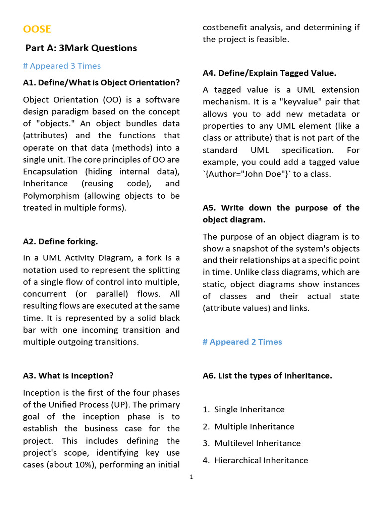 Object-Oriented Software Concepts Explained | PDF | Unified Modeling ...