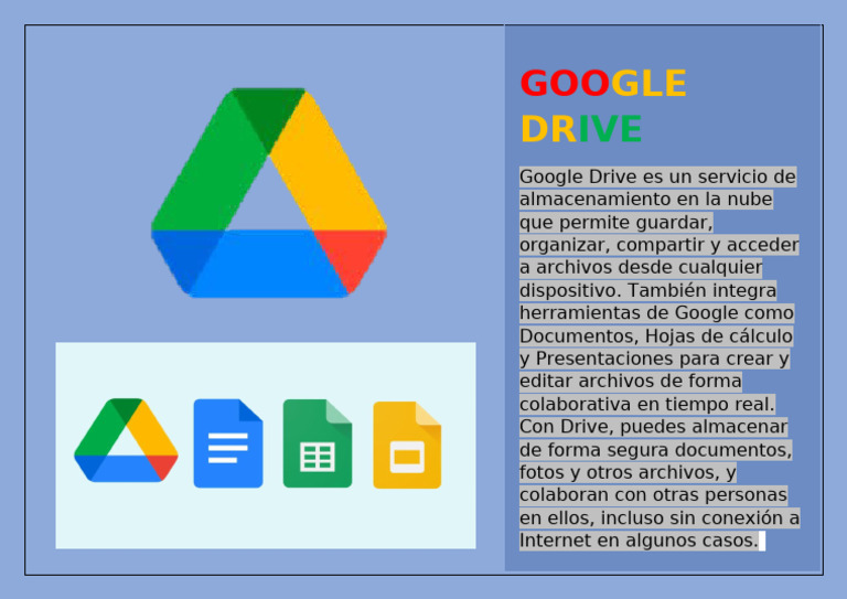 Almacenamiento y colaboración en Google Drive | PDF