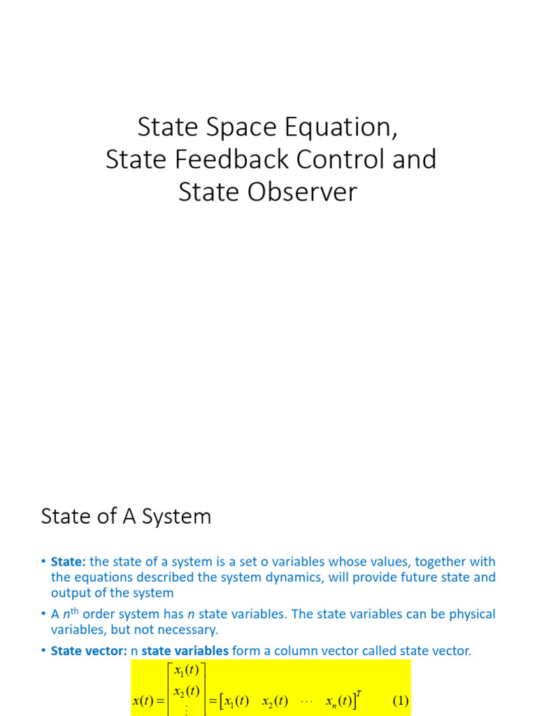 State Observer | PDF | Applied Mathematics | Mathematics