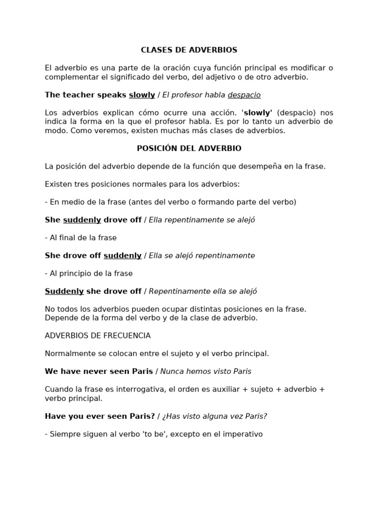 Modulo de Adverbios | PDF | Verbo | Adverbio
