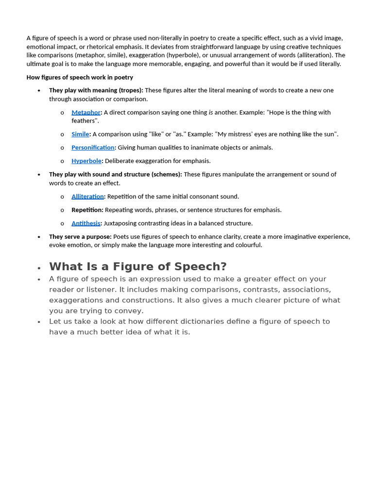 Poem - Figures of Speech | PDF