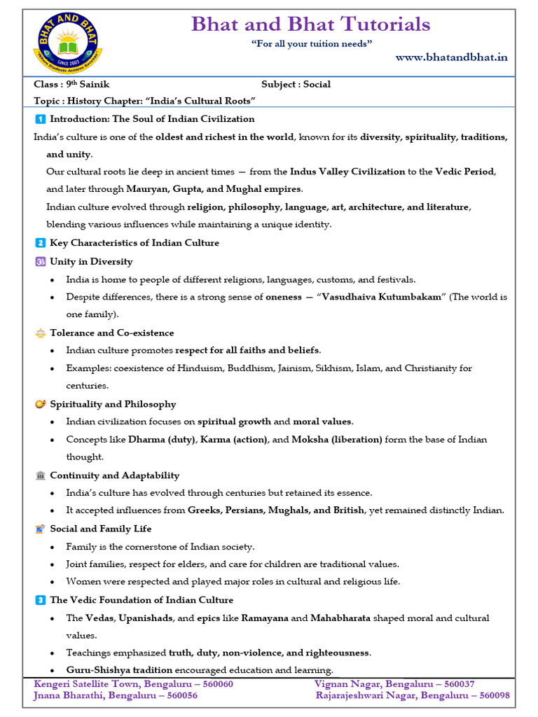 India’s Cultural Roots | PDF | Ahimsa | Moksha