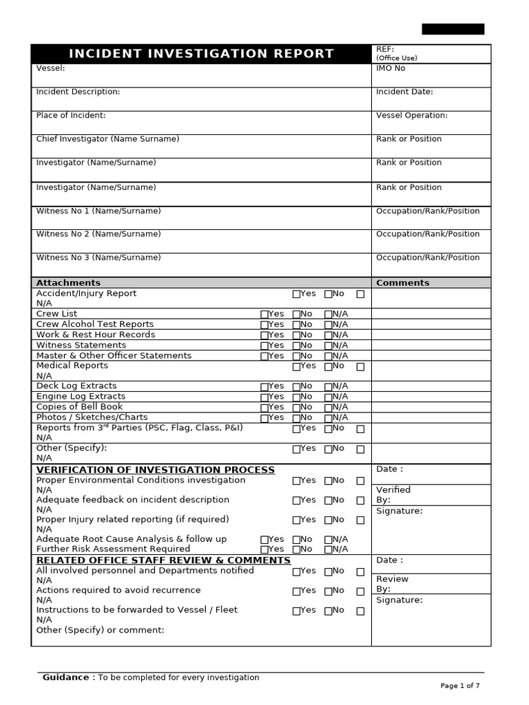 Incident Investigation Report Template | PDF | Sky | Precipitation