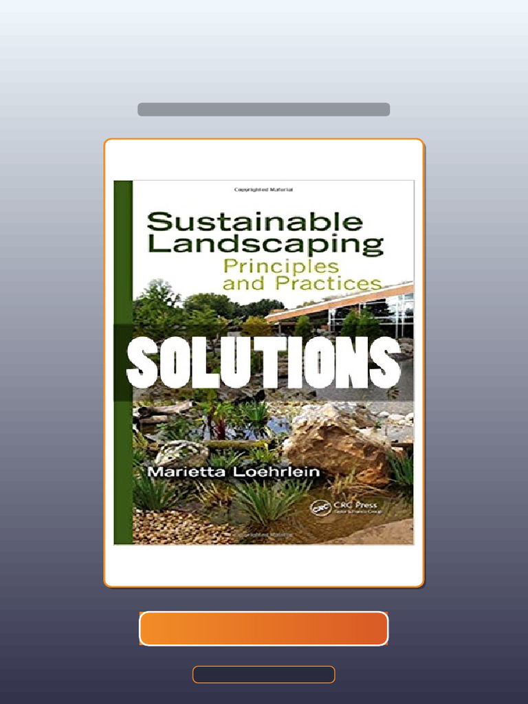 Sustainable Landscaping Principles and Practices 1 Ed Loehrlein Ebook ...