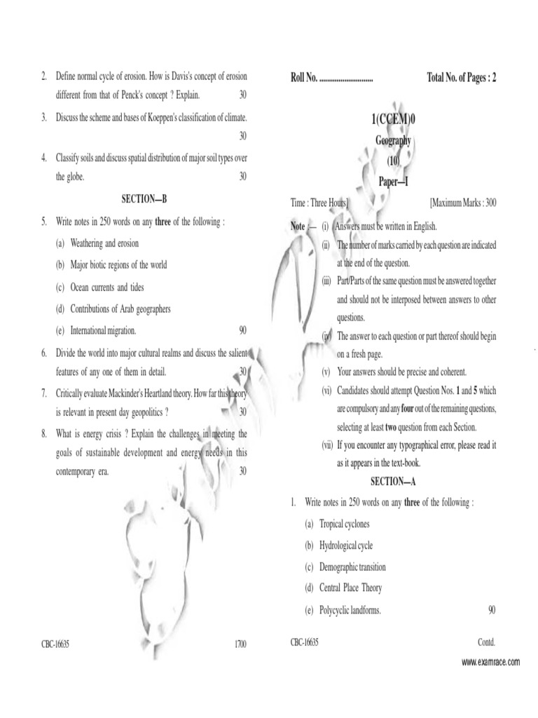 Geography Exam Paper - Key Topics and Questions | PDF | Tropical ...