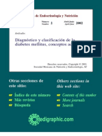 Diagnostico y Clasificacion de La Diabetes Mellitus, Conceptos Actuales