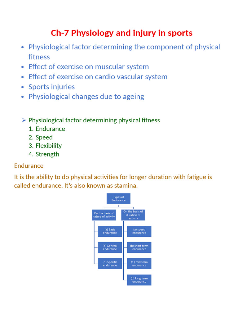 Physiology and Injury in Sports | PDF | Skeletal Muscle | Aerobic Exercise