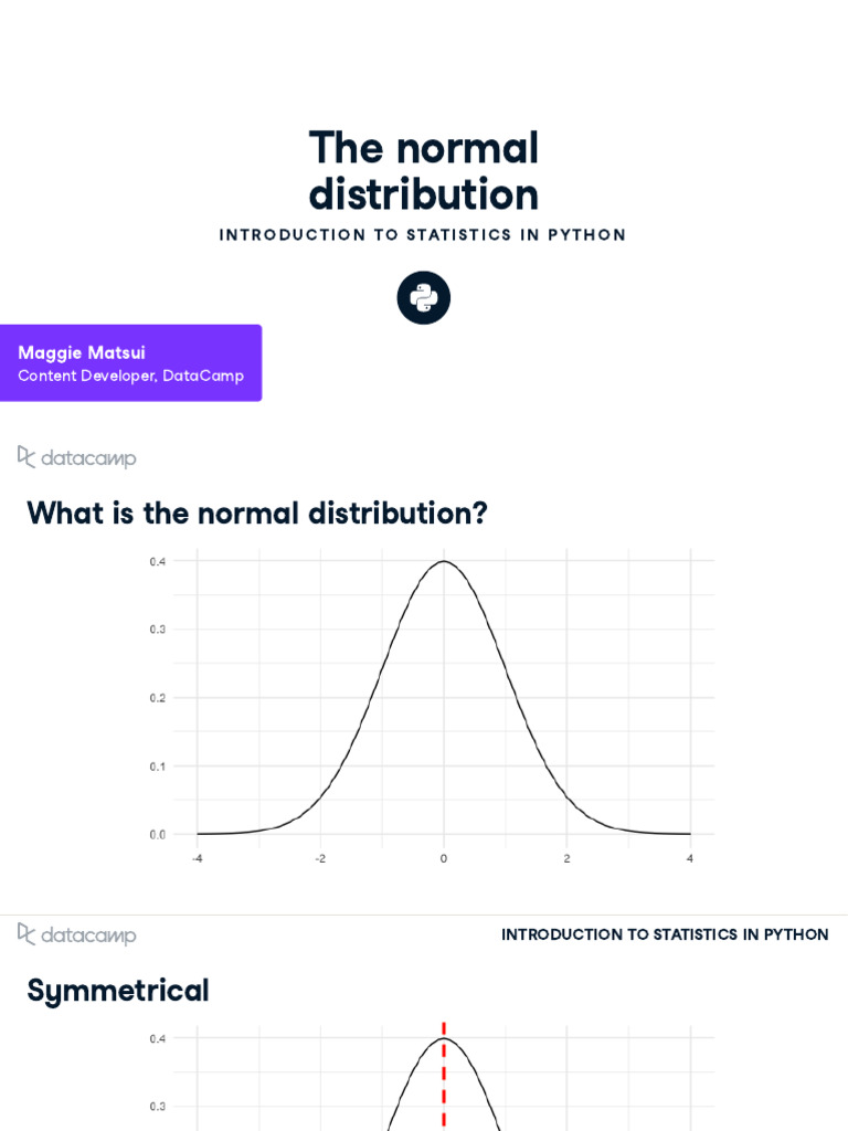 Understanding Normal Distribution in Python | PDF | Standard Deviation ...